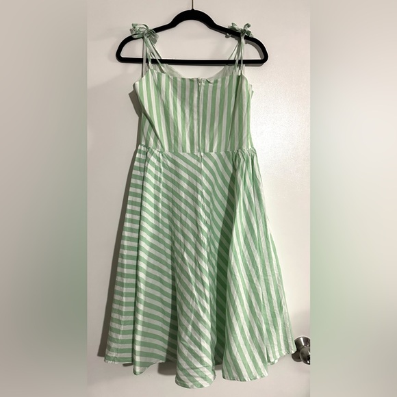 Banned Apparel 50s Candy Stripe Strappy Sundress in Green NWOT Size Large - Picture 6 of 12